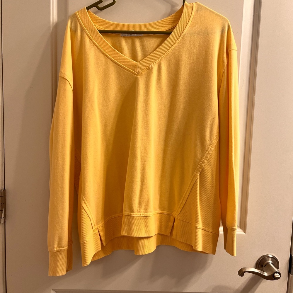 Yellow v neck sweater
